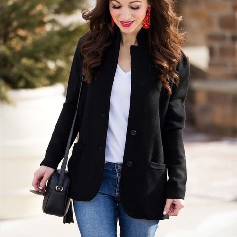 Black sweater blazer